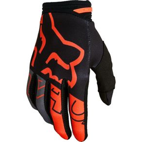 LUVA FOX 180 SKEW PRETO/LARANJA S