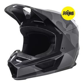 CAPACETE FOX V1 MIPS BNKR PRETO/CAMO 56-S