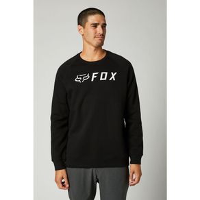 MOLETOM FOX APEX CREW PRETO / BRANCO L