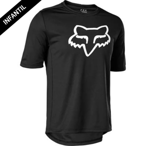 CAMISA INFANTIL FOX RANGER HEAD SS PRETO S (P)