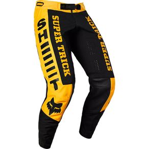 CALÇA FOX MX 360 SUPER TRICK LE PRETO AMARELO 34-42