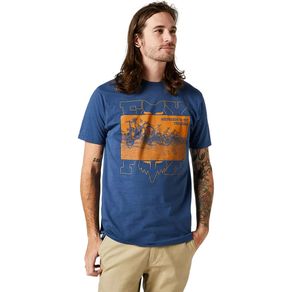 CAMISETA FOX HEAD SPLITTER SS PREMIUM AZUL L