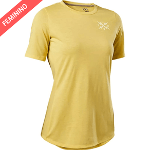 CAMISA FOX FEMININA RANGER DRIRELEASE CALIBRATED MANGA CURTA AMARELA XS (PP)