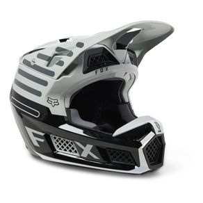 Capacete Fox V3 Rs Ryaktr Ece Branco Preto 58-M