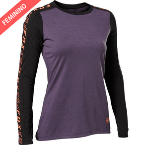 CAMISA FOX FEMININA RANGER DRIRELEASE LS PRETO ROXO XS (PP)