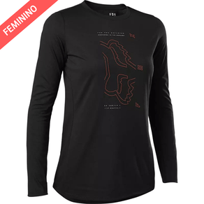 CAMISA FOX FEMININA RANGER DRIRELEASE LS PRETA S (P)