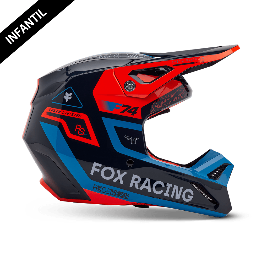 CAPACETE FOX MX INFANTIL V1 RACE SPEC AZUL - Fox Racing BR